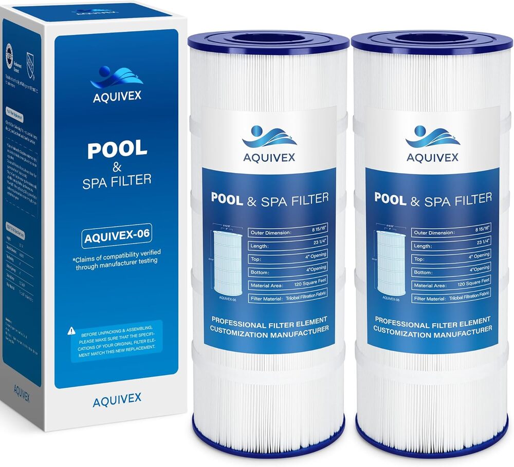 AQUIVEX Pool Filter 2 Pack CX1200RE Hayward C1200 PA120 C-8412 FC-1293 120 sq ft